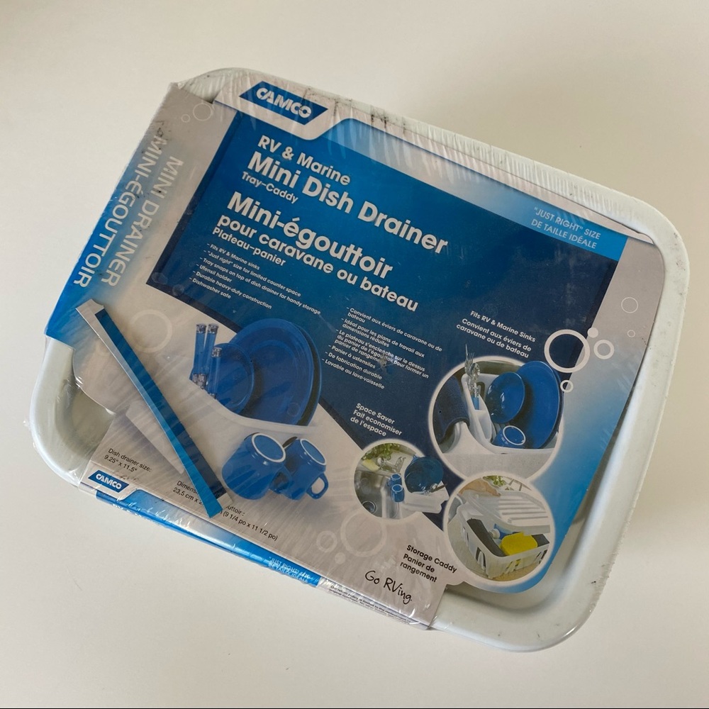 NEW Camco Mini RV & Marine Dish Drainer White